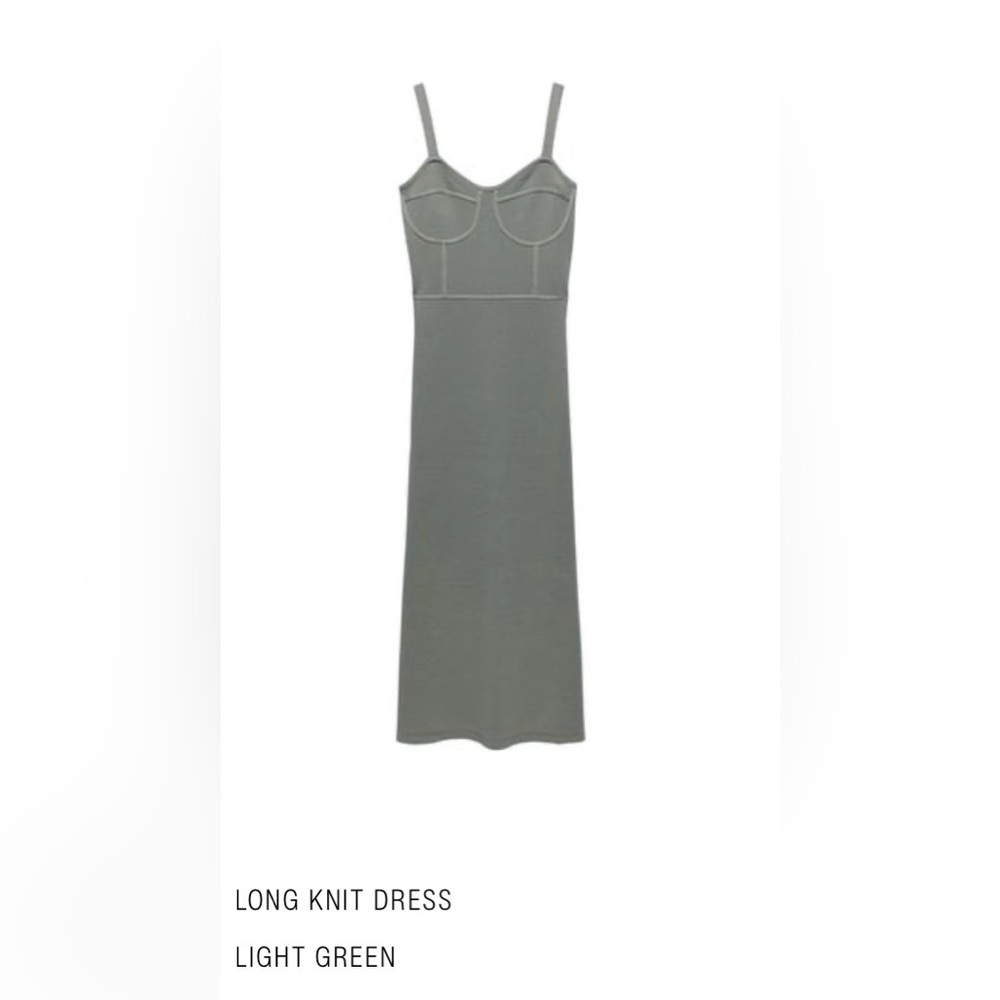 Zara Light Green Knit Dress
